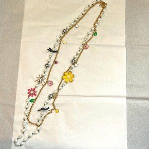 Long Betsey Johnson Spring Necklace
